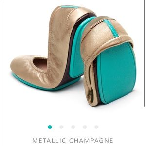 Tieks Metallic Champagne Size 8 Never Worn